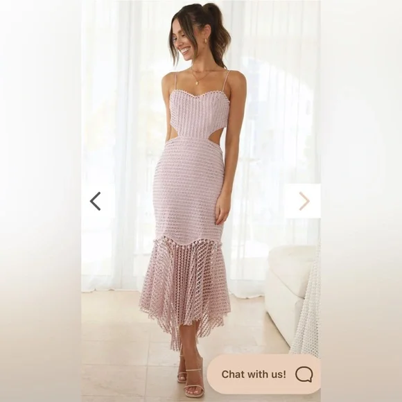 saints + secrets | Dresses | Saints Secrets Andrea Midi Dress In Blush |  Poshmark